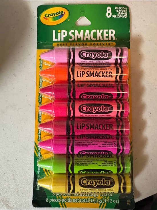 Crayola Other - Crayola Lip Smacker 8-Pack in Pink, Orange, Green, Yellow